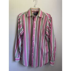 Polo Ralph Lauren Collared Button Up Top Small Curnham Classic Fit Multicolored
